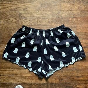 Ghost Print Black Women's Shorts